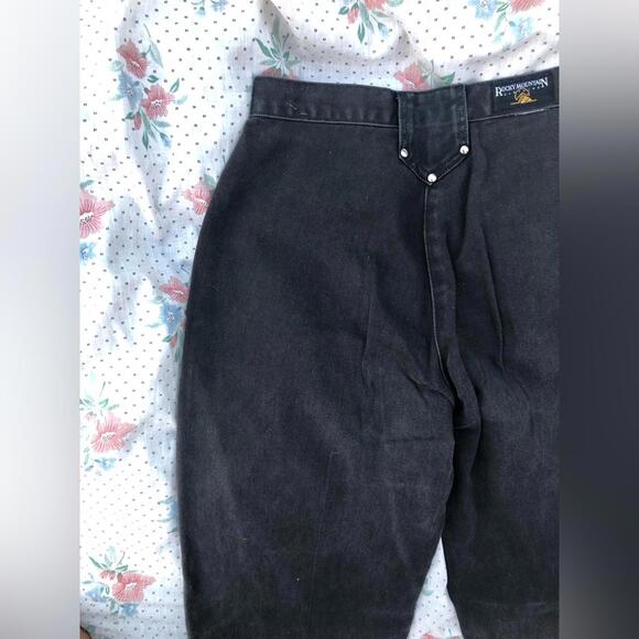 Vintage High Waisted Rocky Mountain 100% Cotton Grey Denim Jeans - Picture 6 of 9